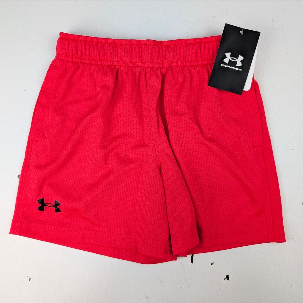 Under Armour Boys Small Tech Mesh Shorts - Racer Red